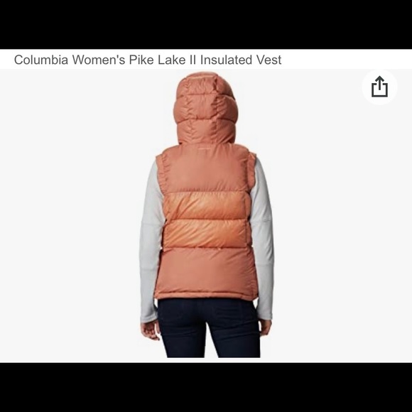 Columbia Pike Lake II Omni Heat Puffer Vest/ Peach/ Small/ NWT - Picture 3 of 9
